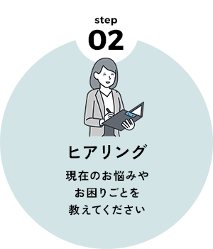 ヒアリング 現在のお悩みやお困りごとを教えてください